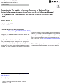 Cover page: Correction to: The weight of harm: A Response to Editors Note: Societal changes and expression of concern about Rekers and Lovaas (1974) Behavioral Treatment of Deviant Sex-Role Behaviors in a Male Child.