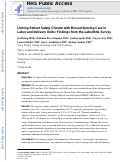 Cover page: Linking Patient Safety Climate With Missed Nursing Care in Labor and Delivery Units: Findings From the LaborRNs Survey.