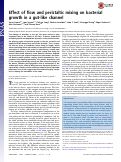 Cover page: Effect of flow and peristaltic mixing on bacterial growth in a gut-like channel