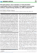 Cover page: Phosphorylation and acetylation of mitochondrial transcription factor A promote transcription processivity without compromising initiation or DNA compaction