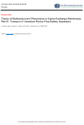 Cover page: Theory of Multicomponent Phenomena in Cation-Exchange Membranes: Part III. Transport in Vanadium Redox-Flow-Battery Separators