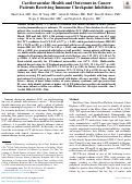 Cover page: Cardiovascular Health and Outcomes in Cancer Patients Receiving Immune Checkpoint Inhibitors.