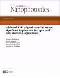 Cover page: Al-doped ZnO aligned nanorod arrays: significant implications for optic and opto-electronic applications