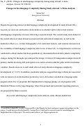 Cover page: Changes in interlanguage complexity during study abroad: A&nbsp;meta-analysis