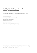 Cover page: Modeling coupled evaporation and seepage in ventilated tunnels