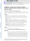 Cover page: Identification of Subtypes of Dry Eye Disease, Including a Candidate Corneal Neuropathic Pain Subtype Through the Use of a Latent Class Analysis.