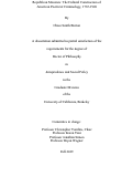 Cover page: Republican Monsters: The Cultural Construction of American Positivist Criminology, 1767-1920