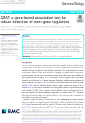 Cover page: GBAT: a gene-based association test for robust detection of trans-gene regulation