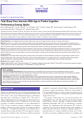 Cover page: Total Sleep Time Interacts With Age to Predict Cognitive Performance Among Adults.