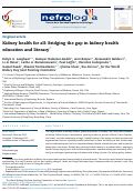 Cover page: Kidney health for all: Bridging the gap in kidney health education and literacy