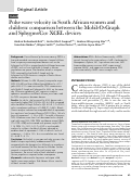 Cover page: Pulse wave velocity in South African women and children: comparison between the Mobil-O-Graph and SphygmoCor XCEL devices