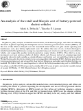 Cover page: An Analysis of the Retail and Lifecycle Cost of Battery-Powered Electric Vehicles
