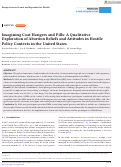 Cover page: Imagining Coat‐Hangers and Pills: A Qualitative Exploration of Abortion Beliefs and Attitudes in Hostile Policy Contexts in the United States