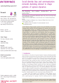 Cover page: Social identity bias and communication network clustering interact to shape patterns of opinion dynamics.