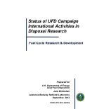 Cover page: Status of UFD Campaign International Activities in Disposal Research