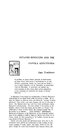 Cover page: Ottavio Rinuccini and the Favola Affettuosa