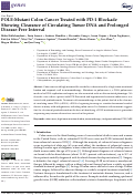 Cover page: POLE-Mutant Colon Cancer Treated with PD-1 Blockade Showing Clearance of Circulating Tumor DNA and Prolonged Disease-Free Interval.