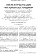 Cover page: Enhancement of the antigen-specific cytotoxic T lymphocyte-inducing ability in the PMDC11 leukemic plasmacytoid dendritic cell line via lentiviral vector-mediated transduction of the caTLR4 gene