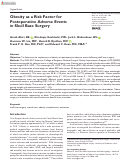 Cover page: Obesity as a Risk Factor for Postoperative Adverse Events in Skull Base Surgery