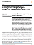 Cover page: Continental-scale associations of Arabidopsis thaliana phyllosphere members with host genotype and drought.