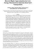 Cover page: Discrete Dipole Approximation for Low-Energy Photoelectron Emission from NaCl Nanoparticles