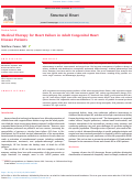 Cover page: Medical Therapy for Heart Failure in Adult Congenital Heart Disease Patients.