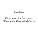 Cover page: Variations of a Beethoven Theme for Woodwind Octet