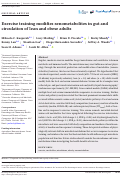 Cover page: Exercise training modifies xenometabolites in gut and circulation of lean and obese adults