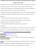 Cover page: Identifying fetal alcohol spectrum disorder among South African children at aged 1 and 5 years