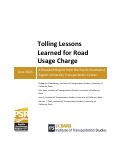Cover page: Tolling Lessons Learned for Road Usage Charge