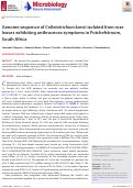 Cover page: Genome sequence of Colletotrichum karsti isolated from rose leaves exhibiting anthracnose symptoms in Potchefstroom, South Africa.