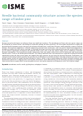 Cover page: Needle bacterial community structure across the species range of limber pine