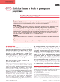 Cover page: Statistical issues in trials of preexposure prophylaxis