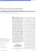 Cover page: SUMO as a nuclear hormone receptor effector