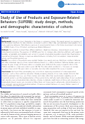 Cover page: Study of Use of Products and Exposure-Related Behaviors (SUPERB):Study design, methods, and demographic characteristics of cohorts