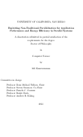 Cover page: Exploiting non-traditional parallelization for application performance and energy efficiency in parallel systems