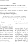 Cover page: Delving deeper: Questioning the decline of long-tongued bumble bees, long-tubed flowers and their mutualisms with climate change