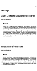 Cover page: The Local Side of Foreclosure