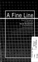 Cover page: A Fine Line: How to Recognize and Deal with Sexual Harassment