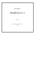 Cover page: Symphony no. 1