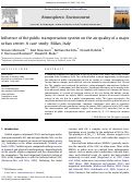 Cover page: Influence of the public transportation system on the air quality of a major urban center. A case study: Milan, Italy