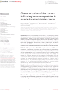 Cover page: Characterization of the tumor-infiltrating immune repertoire in muscle invasive bladder cancer