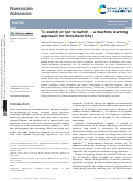 Cover page: To switch or not to switch – a machine learning approach for ferroelectricity