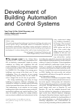 Cover page: Development of Building Automation and Control Systems