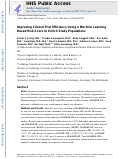 Cover page: Improving clinical trial efficiency using a machine learning-based risk score to enrich study populations.