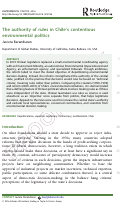 Cover page: The authority of rules in Chile’s contentious environmental politics