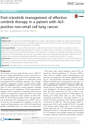 Cover page: Post-crizotinib management of effective ceritinib therapy in a patient with ALK-positive non-small cell lung cancer