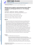 Cover page: Bilingual word recognition in deaf and hearing signers: Effects of proficiency and language dominance on cross-language activation