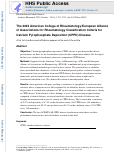 Cover page: The 2023 ACR/EULAR Classification Criteria for Calcium Pyrophosphate Deposition Disease.