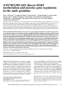 Cover page: ATF7IP2/MCAF2 directs H3K9 methylation and meiotic gene regulation in the male germline